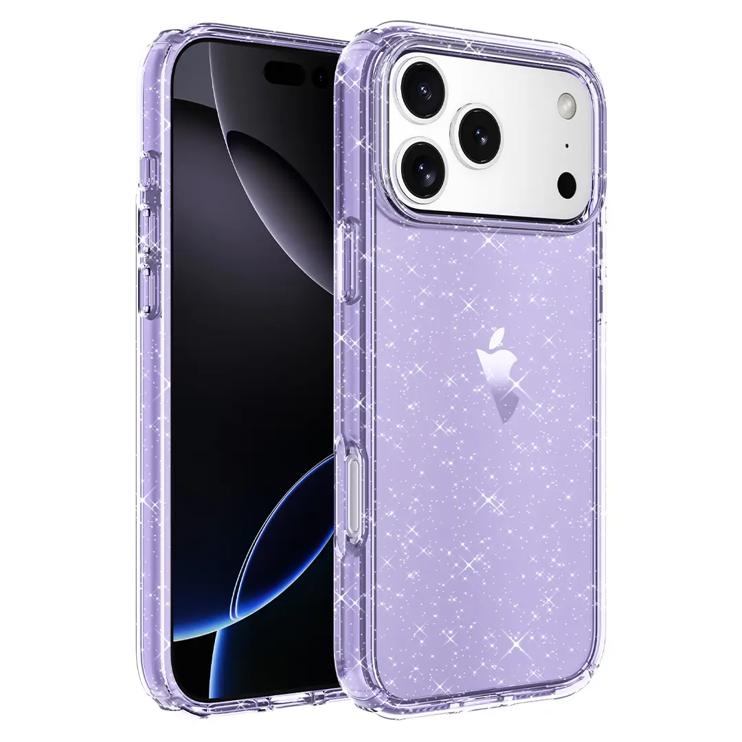 iPhone 17 Pro Max Fleck Glitter Case Purple